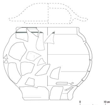 【青磁酒合壺実測図】の画像