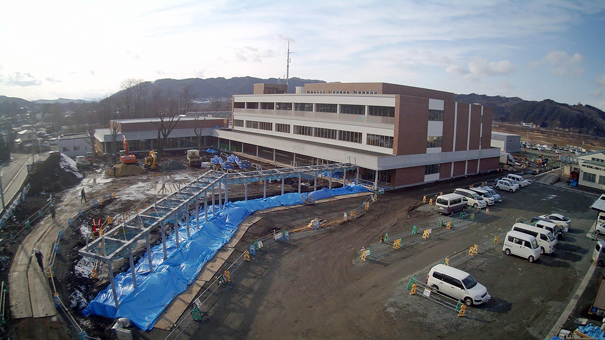 工事状況 全景の画像（令和3年2月）