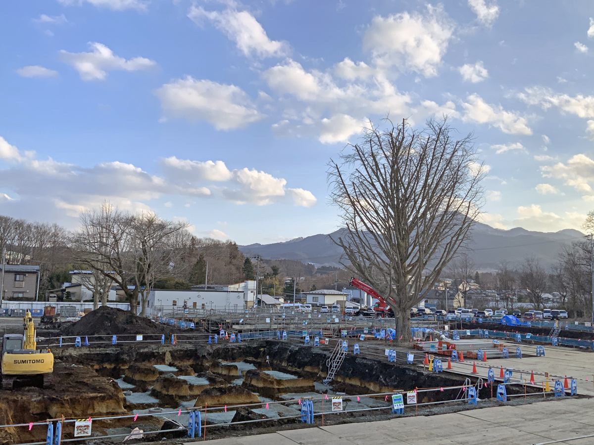 基礎部分の掘削状況の画像