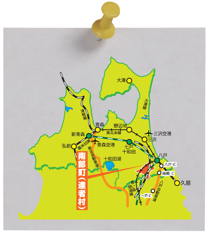 達者村の位置マップ