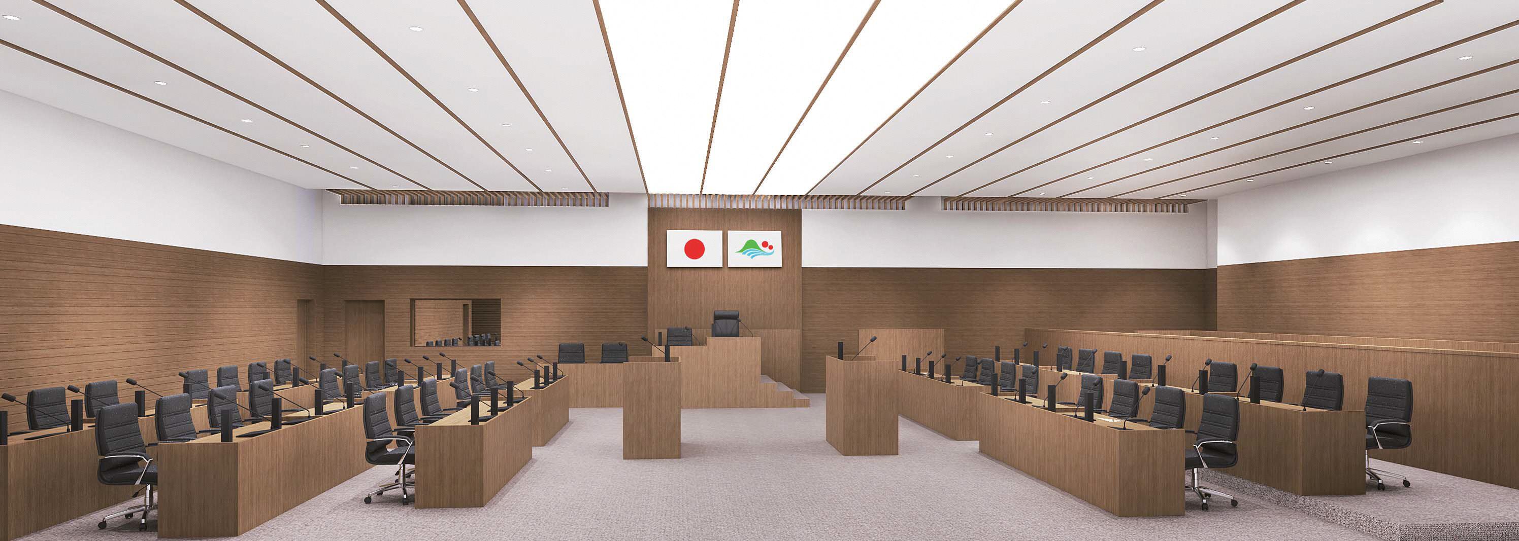 議場パースの画像