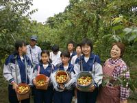 大舘中学校の受け入れ風景